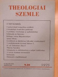 Benczédi László - Theologiai Szemle 1975. szeptember-október [antikvár]