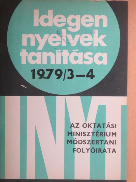 Dr. Medgyes Péter - Idegen nyelvek tanítása 1979/3-4. [antikvár]