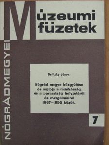 Belitzky János - Nógrád megye közgyűlése és sajtója a munkásság és a parasztság helyzetéről és mozgalmairól 1867-1890 között [antikvár]