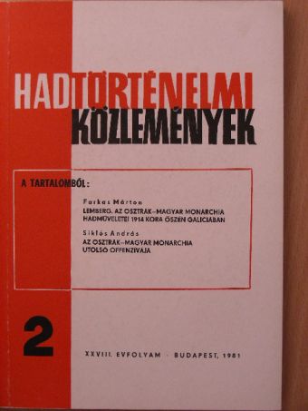Dr. Sisa József - Hadtörténelmi Közlemények 1981/2. [antikvár]