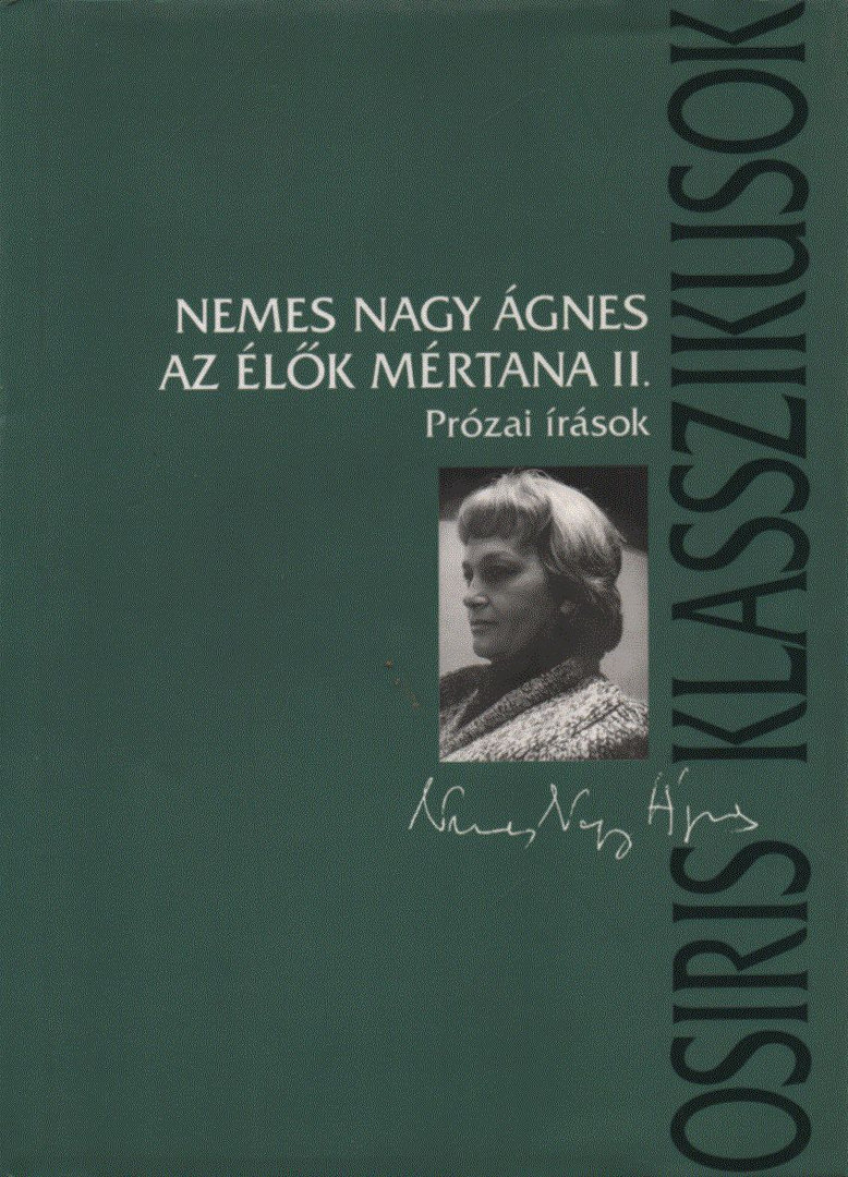 Nemes Nagy Ágnes - Az élők mértana II. [antikvár]