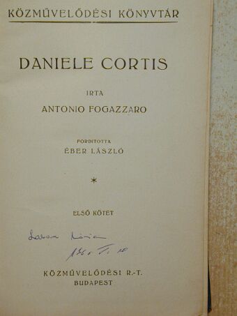 Antonio Fogazzaro - Daniele Cortis I-II. [antikvár]