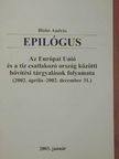 Blahó András - Epilógus [antikvár]