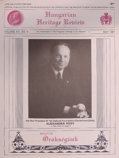 Antal Iván - Magyar Örökségünk May 1987. [antikvár]