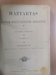 Kardos Árpád - Háztartás 1899. (nem teljes évfolyam) [antikvár]