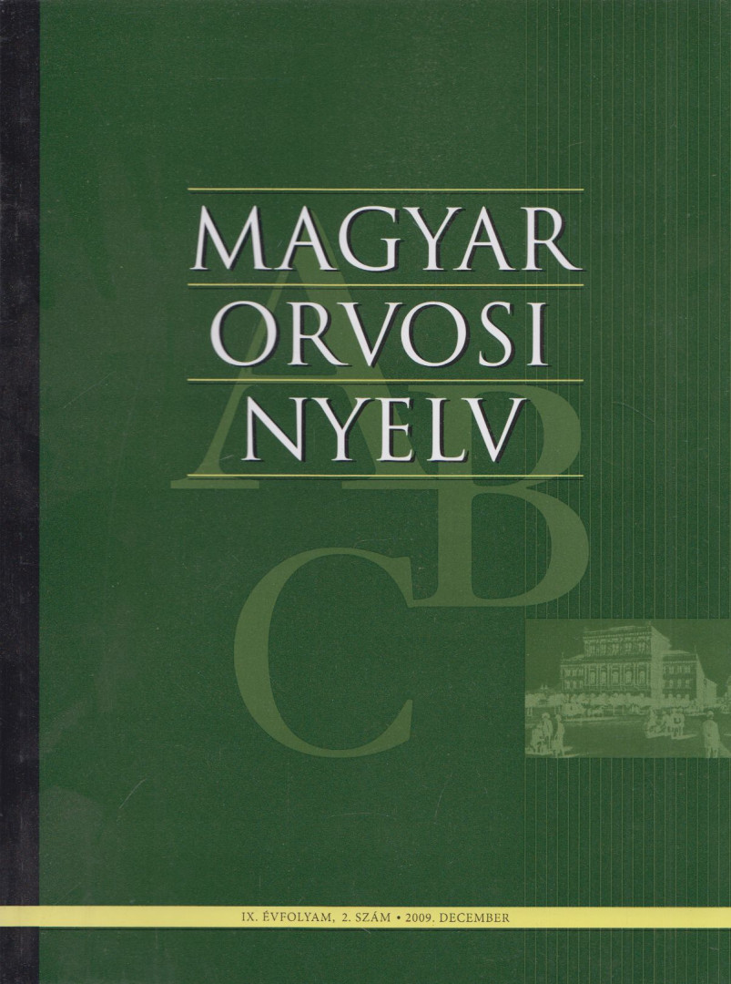 Dr. Bősze Péter - Magyar Orvosi Nyelv 2009. December [antikvár]