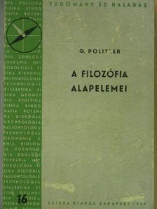 Georges Politzer - A filozófia alapelemei [antikvár]