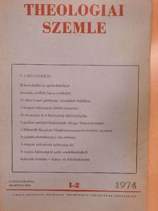 Adolf Holl - Theologiai Szemle 1974. január-február [antikvár]