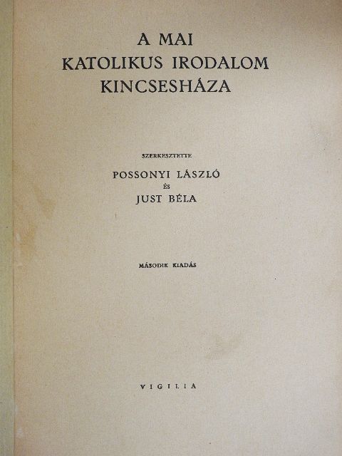 Balla Borisz - A mai katolikus irodalom kincsesháza I-II. [antikvár]