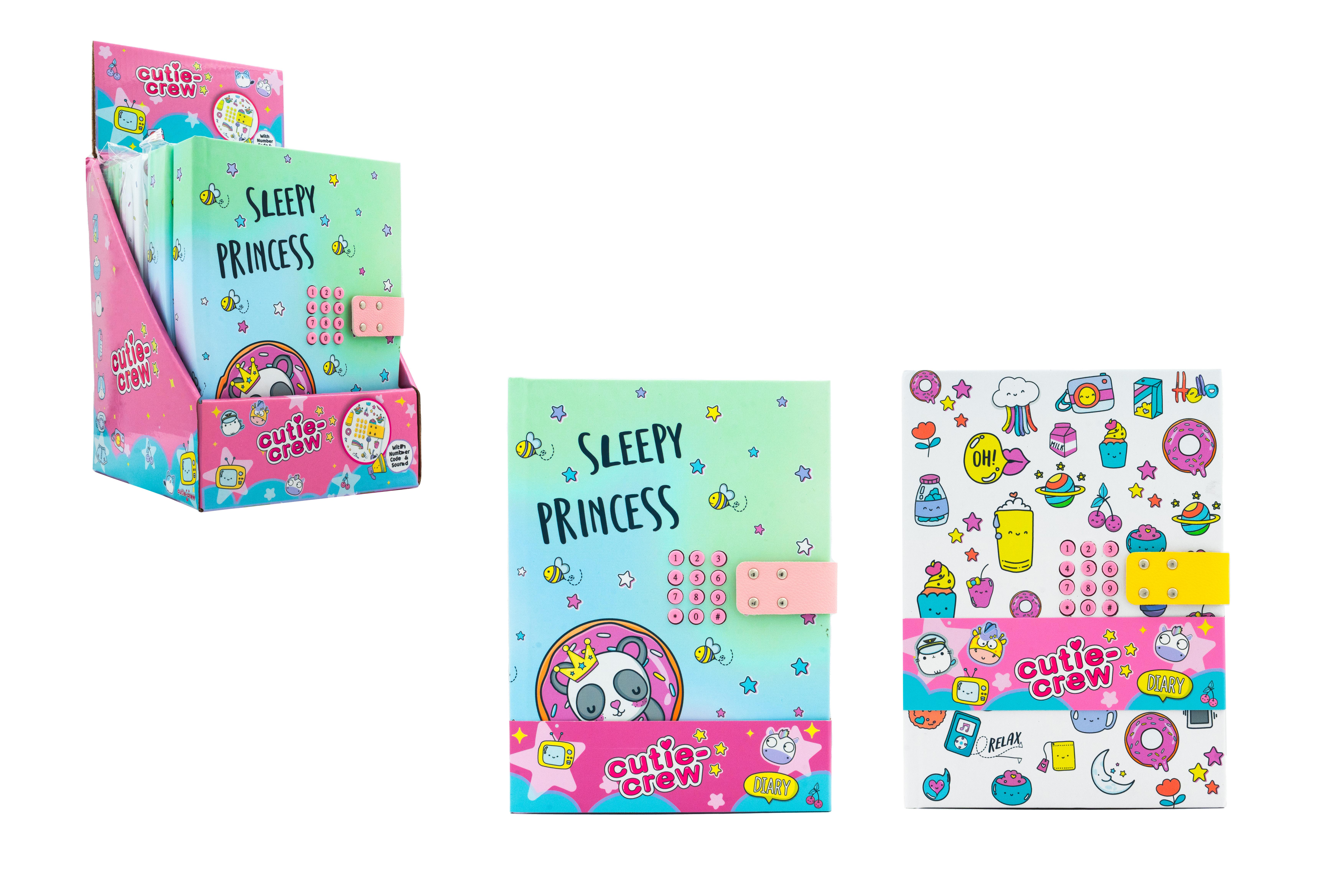 CC60345 - CUTIE CREW DIARY + SECRET CODE LOCK A5 - 48 SHEETS