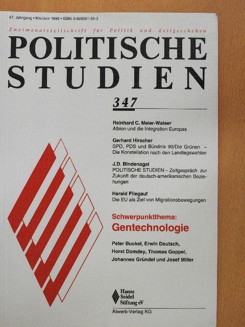 Alfred Bayer - Politische Studien Mai/Juni 1996 [antikvár]