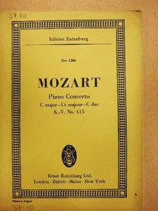 Wolfgang Amadeus Mozart - Concerto C major for Pianoforte and Orchestra [antikvár]