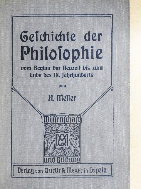 Dr. August Messer - Geschichte der Philosophie (gótbetűs) [antikvár]