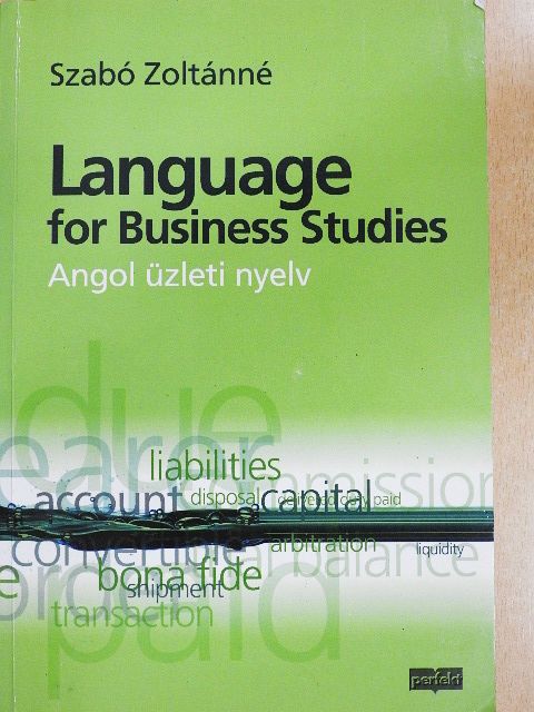 Szabó Zoltánné - Language for Business Studies [antikvár]