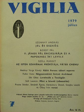 Fodor Ilona - Vigilia 1979. július [antikvár]