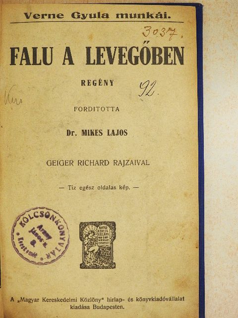Verne Gyula - Falu a levegőben [antikvár]