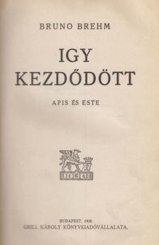 Brehm, Bruno - Igy kezdődött [antikvár]