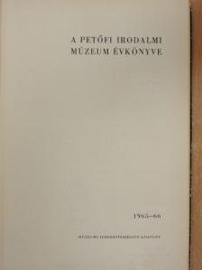 Bóka László - A Petőfi Irodalmi Múzeum Évkönyve 1965-66 [antikvár]