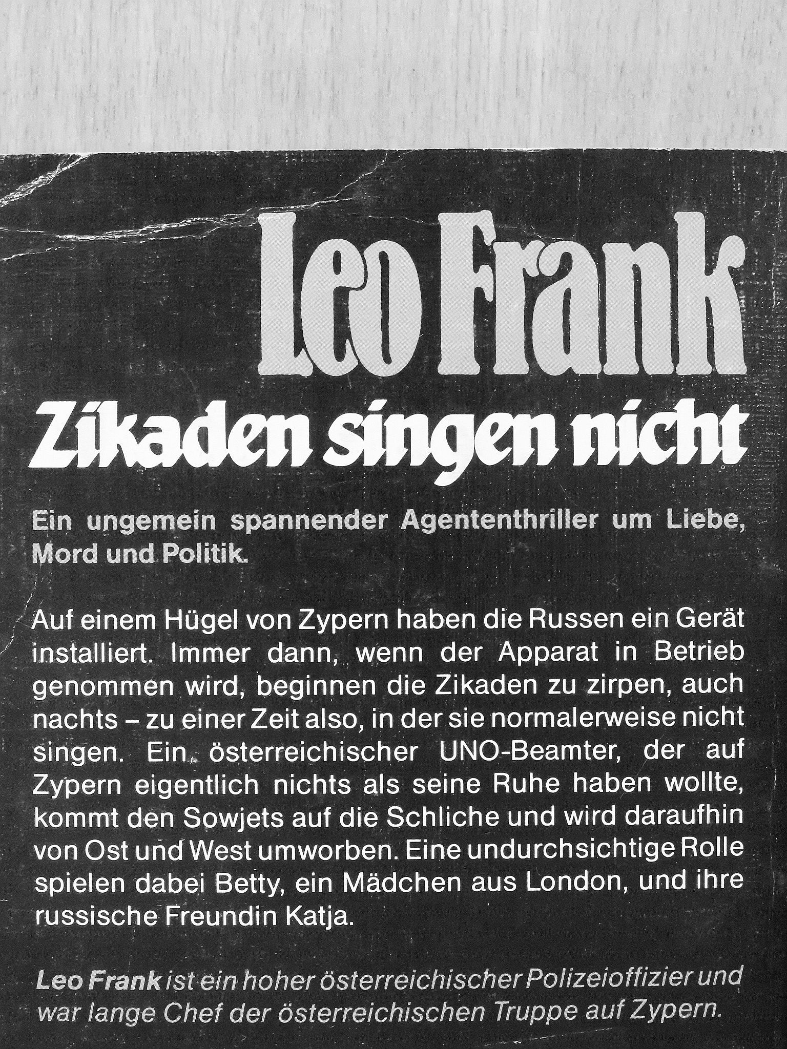 Leo Frank - Zikaden singen nicht [antikvár]
