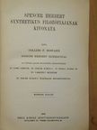 Collins F. Howard - Spencer Herbert synthetikus filozófiájának kivonata [antikvár]