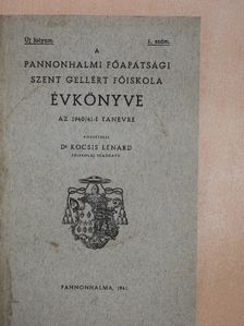 Blazovich Jákó - A Pannonhalmi Főapátsági Szent Gellért Főiskola évkönyve az 1940/41-i tanévre [antikvár]