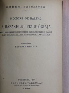 Honoré de Balzac - A házasélet fiziológiája [antikvár]