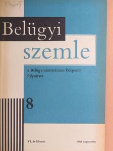 Andrej Koszokovszky - Belügyi Szemle 1968. augusztus [antikvár]