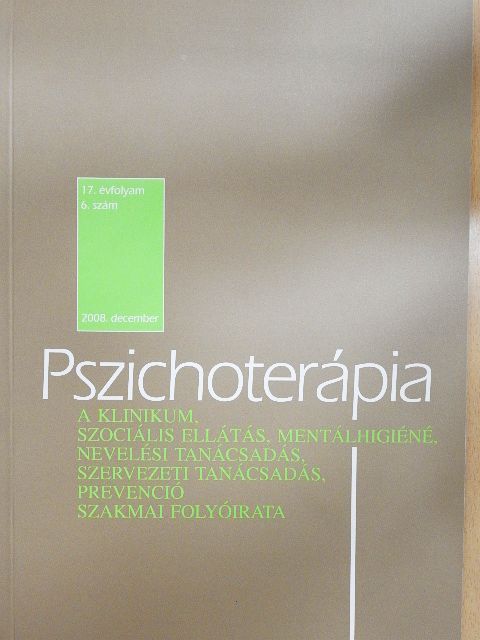 Angster Mária - Pszichoterápia 2008. december [antikvár]