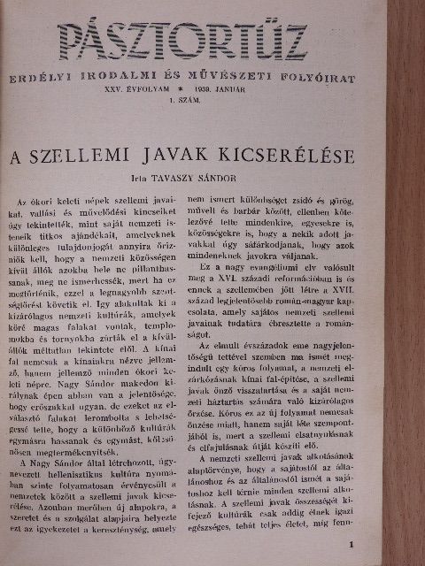 Kéki Béla - Pásztortűz 1939. (nem teljes évfolyam) [antikvár]