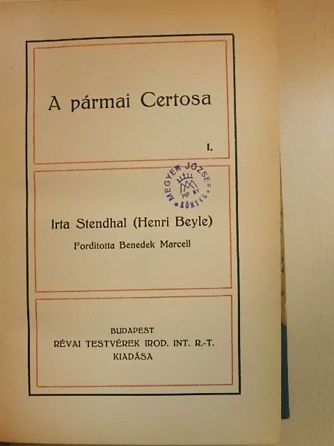 Stendhal - A pármai Certosa I-II. [antikvár]
