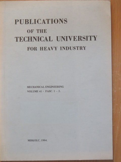 Csáki T. - Publications of the Technical University for Heavy Industry [antikvár]