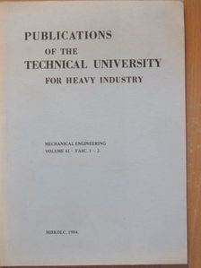 Csáki T. - Publications of the Technical University for Heavy Industry [antikvár]