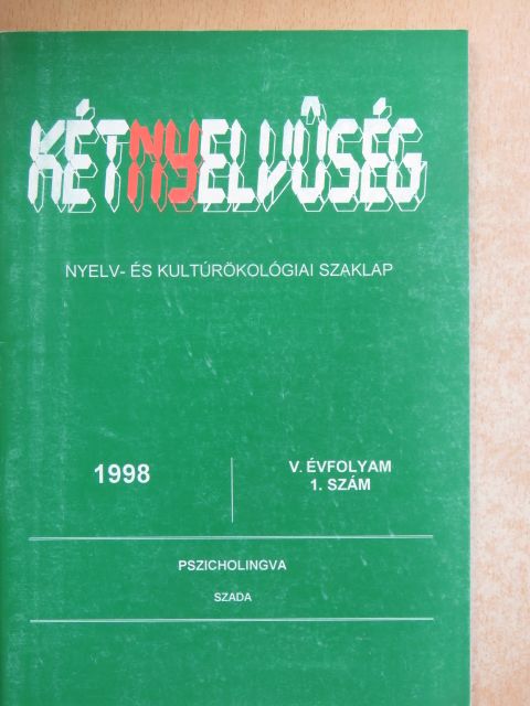 Fodor Zoltán - Kétnyelvűség 1998/1. [antikvár]