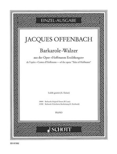 OFFENBACH,J - HOFFMANNS ERZAEHLUNGEN BARKAROLE WALZER FÜR KLAVIER (KAISER,A.)ANTIKVÁR