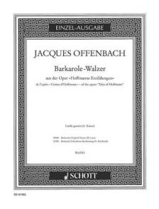 OFFENBACH,J - HOFFMANNS ERZAEHLUNGEN BARKAROLE WALZER FÜR KLAVIER (KAISER,A.)ANTIKVÁR