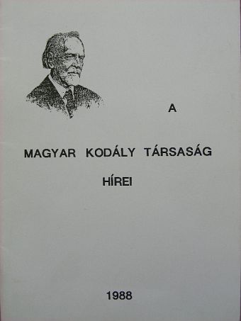 Ittzés Mihály - A Magyar Kodály Társaság Hírei 1988. november [antikvár]
