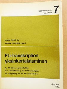 Lauri Posti - FU-transkription yksinkertaistaminen [antikvár]