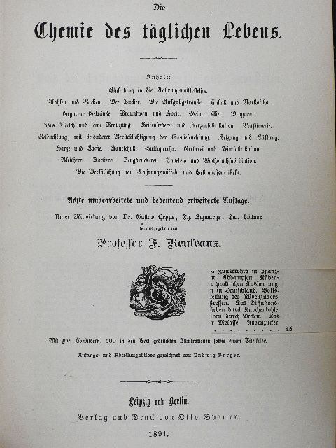 F. Reuleaux - Die Chemie des täglichen Lebens (gótbetűs) [antikvár]