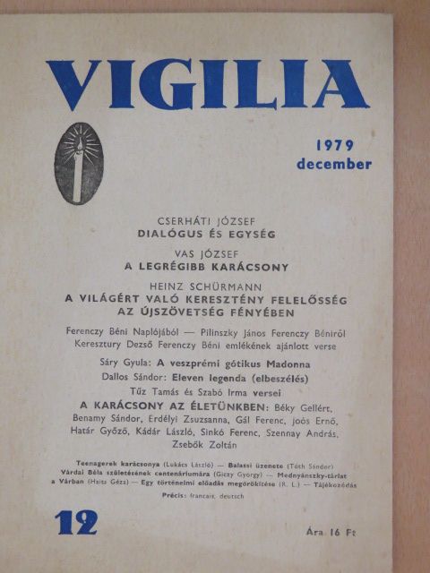 Cserháti József - Vigilia 1979. december [antikvár]