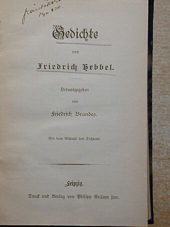 Friedrich Hebbel - Gedichte (gótbetűs) [antikvár]