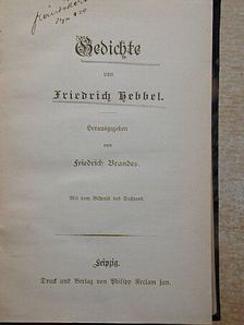 Friedrich Hebbel - Gedichte (gótbetűs) [antikvár]