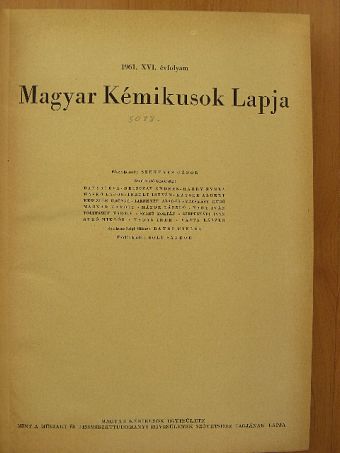 A. Kowalski - Magyar Kémikusok Lapja 1961. január-december [antikvár]