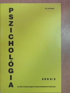 Fonyódi Péter - Pszichológia 2003/3. [antikvár]