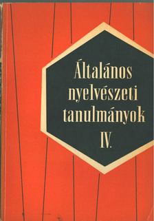 Telegdi Zsigmond - Általános nyelvészeti tanulmányok IV. [antikvár]