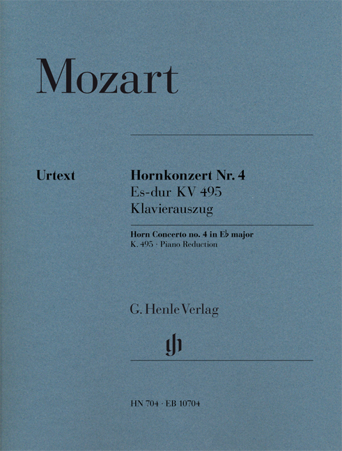 MOZART, W,A, - HORNKONZERT NR.4 ES-DUR KV 495 KLAVIERAUSZUG URTEXT (WIESE/SCHULZE/LEVIN)
