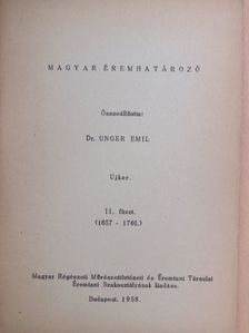 Magyar éremhatározó II. [antikvár]