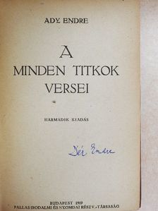 Ady Endre - A minden titkok versei/A menekülő élet [antikvár]