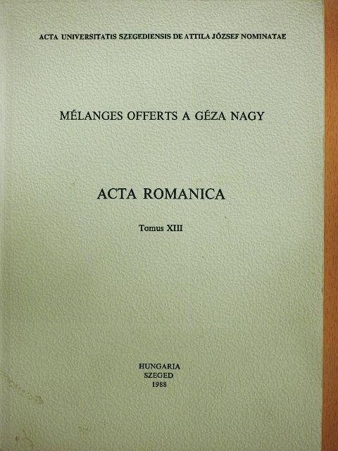 Olga Penke - Acta Romanica XIII [antikvár]