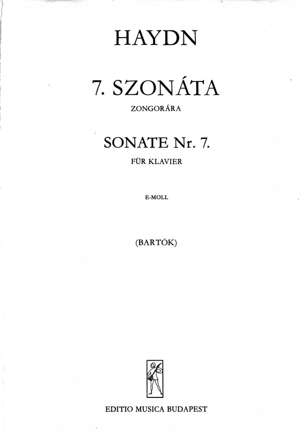 HAYDN,J - 7.SZONÁTA E-MOLL ZONGORÁRA (BARTÓK)
