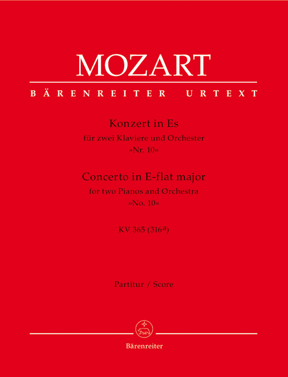 MOZART, W,A, - KONZERT IN ES FÜR ZWEI KLAVIERE UND ORCHESTER "NR.10" KV 635 (316a) PARTITUR